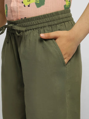 Timeless Olive Cotton Cargo Joggers