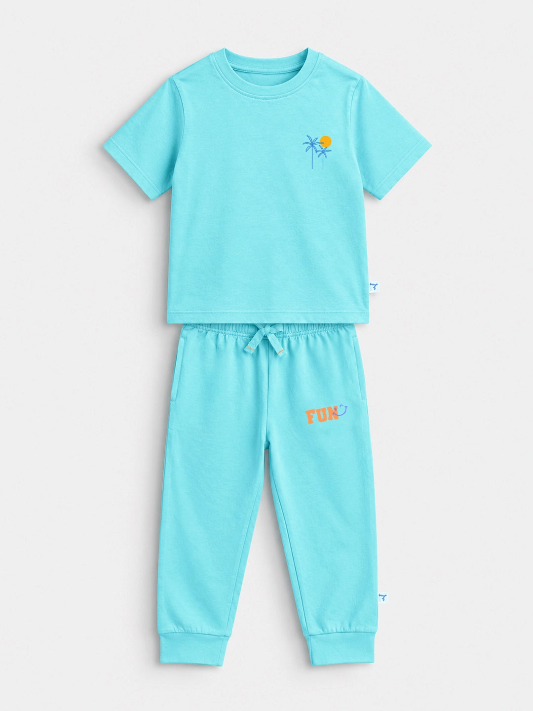 Aqua Blue T-Shirt & Jogger Set