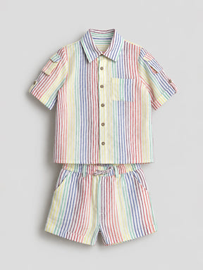 Fruity Stripe Shirt & Short Set