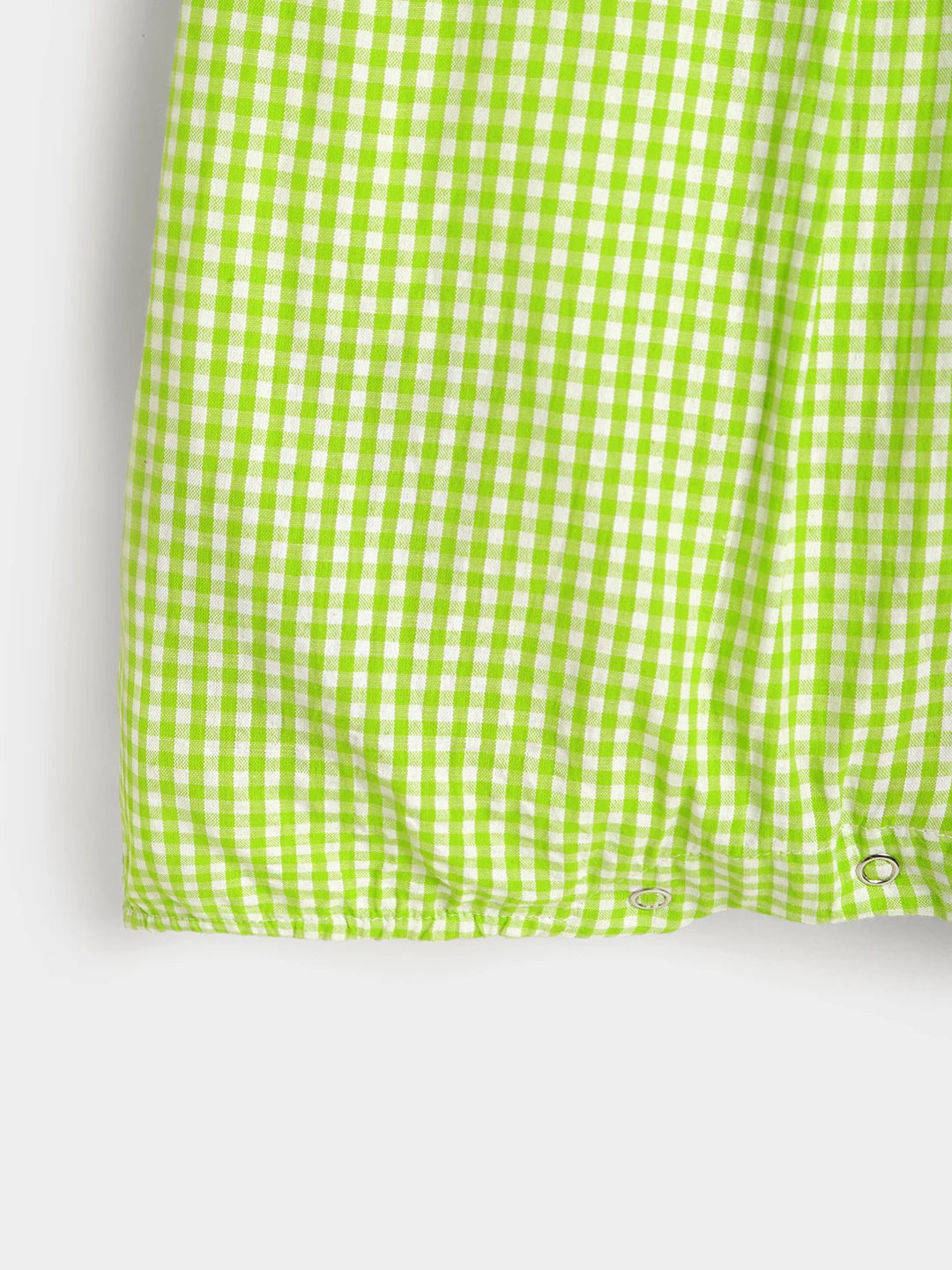 Minty Lemonade Gingham Cotton Romper