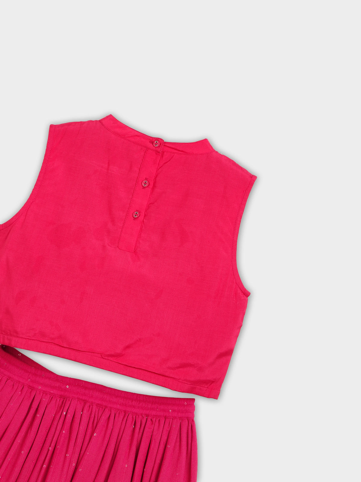 Pink Halter Top Skirt Set