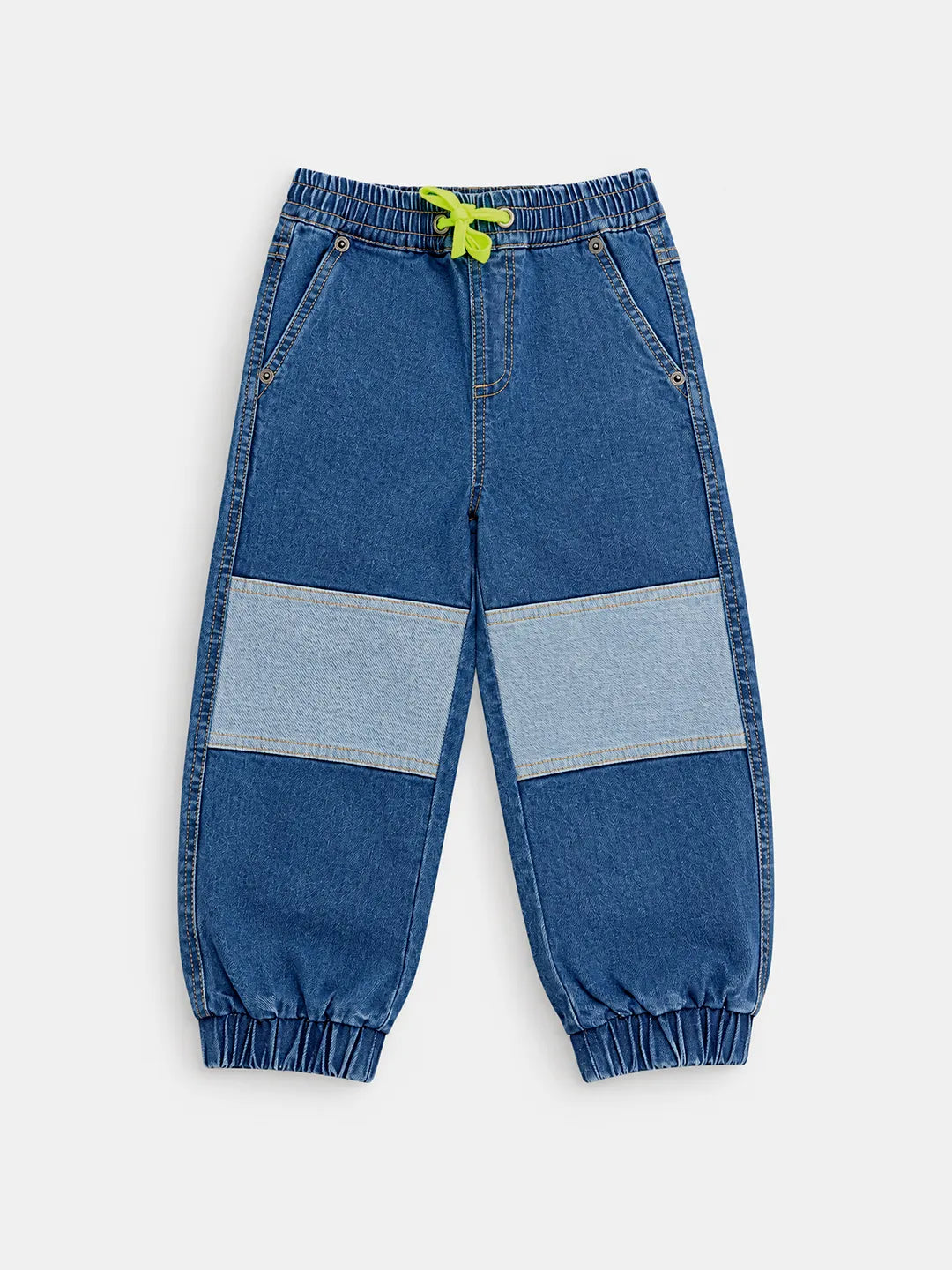 Knee Patch Denim Joggers