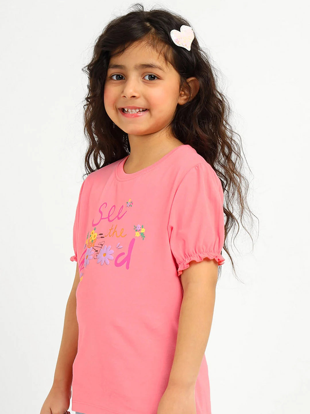 Girls Graphic Tee & Denim Set