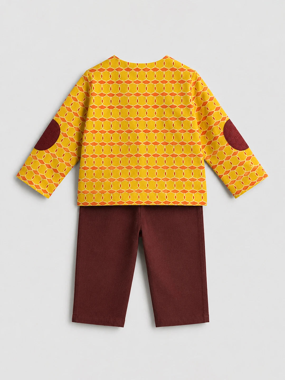 Elbow Patch Kurta Pajama Set