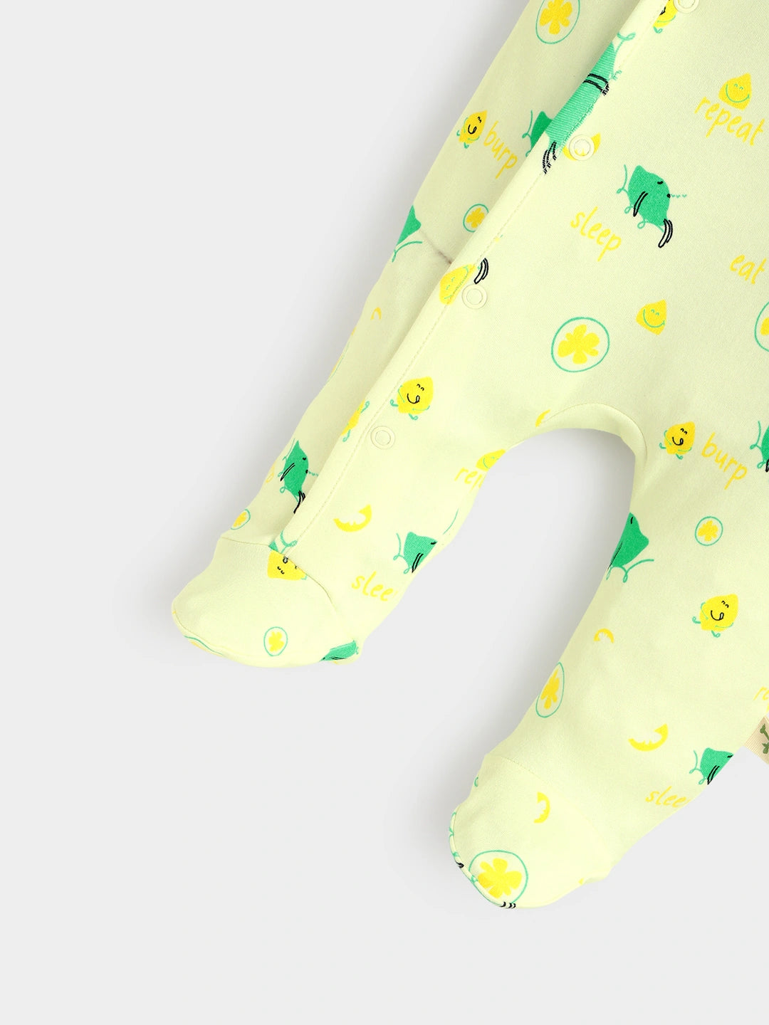 Snuggle Fit Printed Cotton Sleepsuit - Footed
