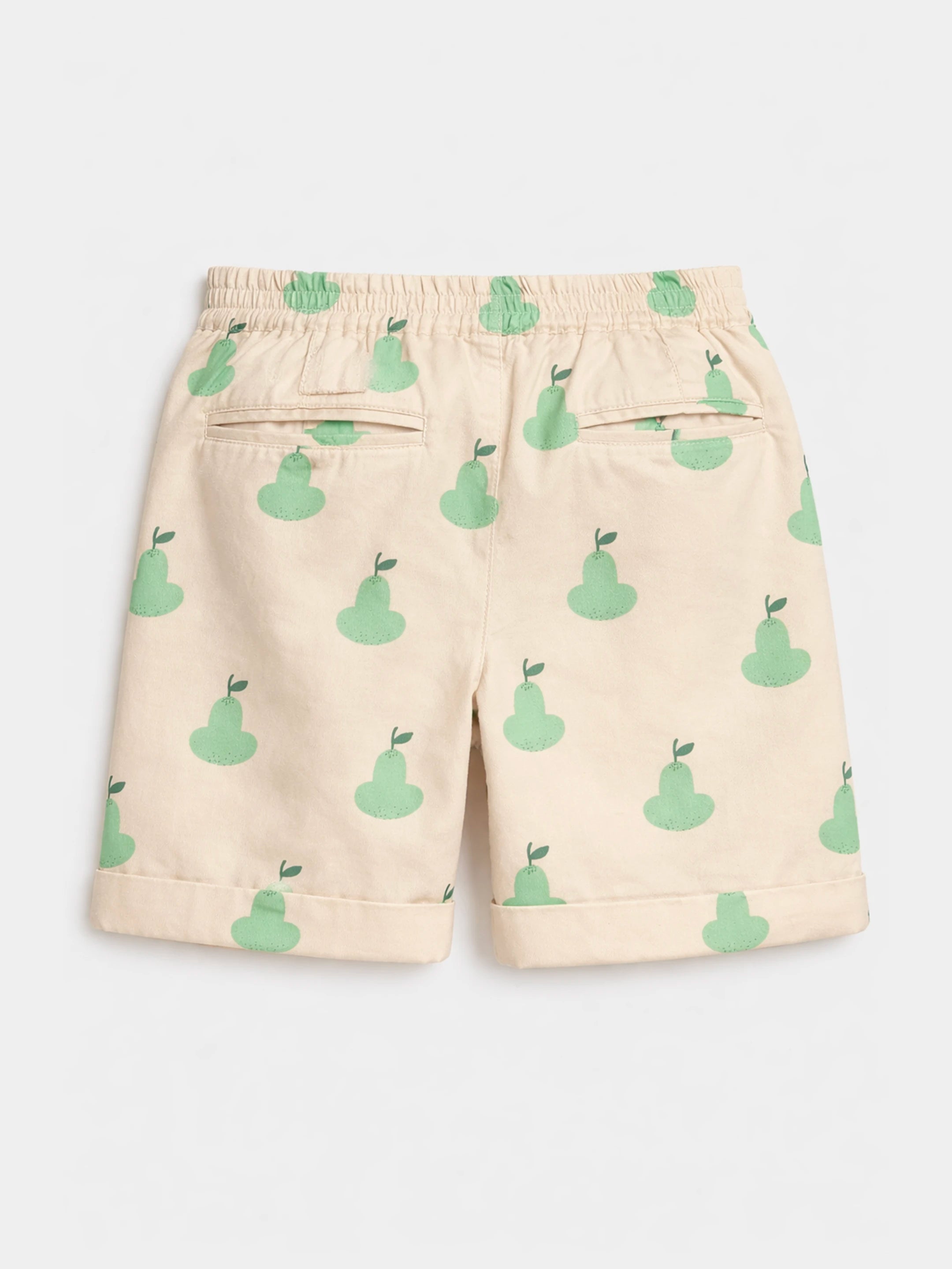 Mint Frill Collar Top & Pear Print Shorts Co-ord Set