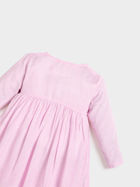 Tassel Twirl Pink Angrakha & Petal Pant Set