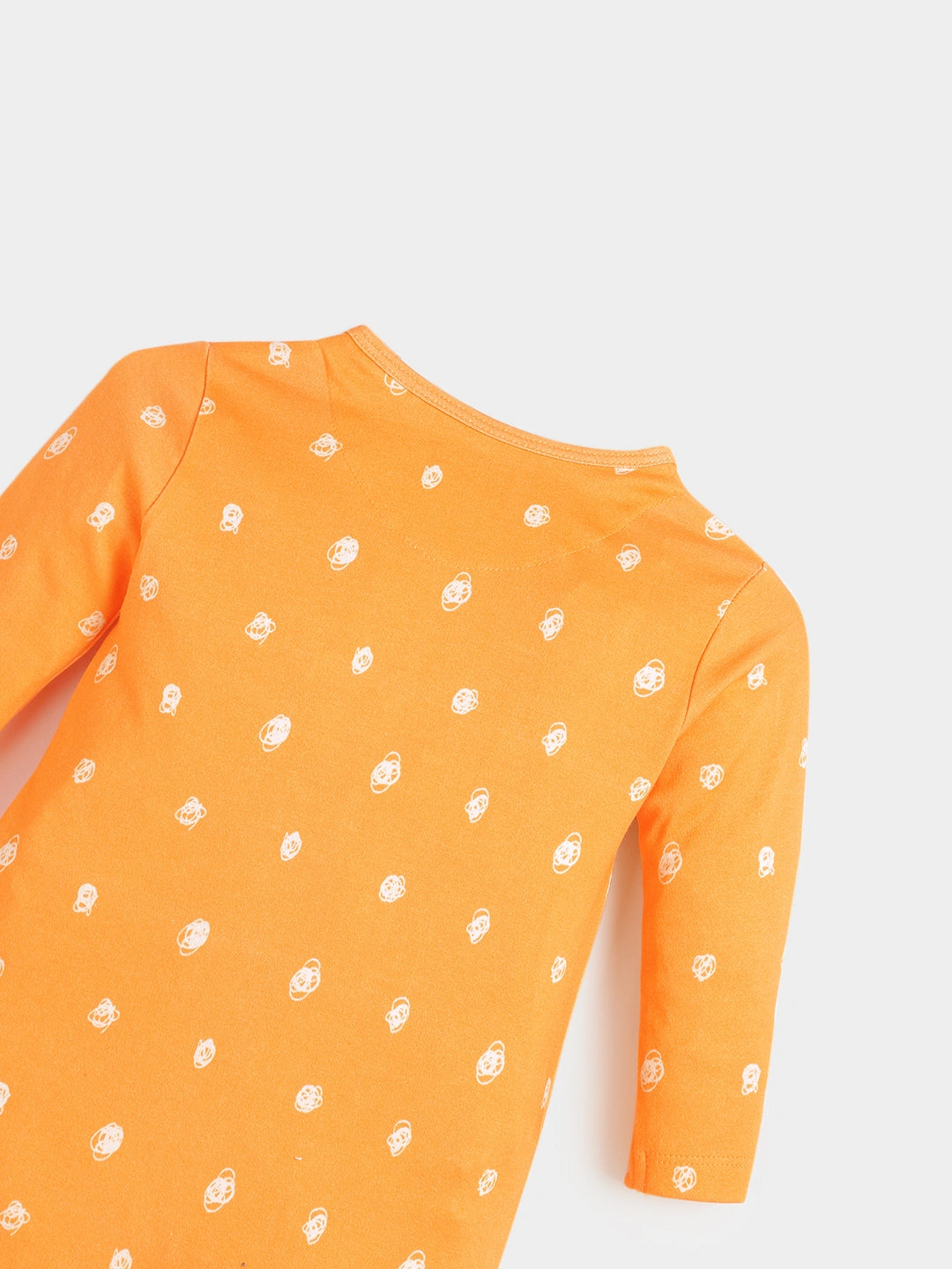 Zesty Orange Printed Sleepsuit