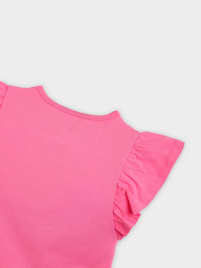 Snooze Pink Tee & Gingham Shorts Set
