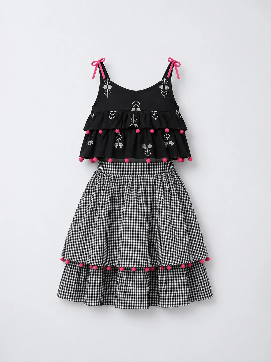 Pom-Pom Top Skirt Set