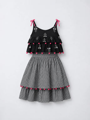 Pom-Pom Top Skirt Set