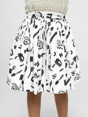 Kitchen Tools Cotton A-Line Skirt