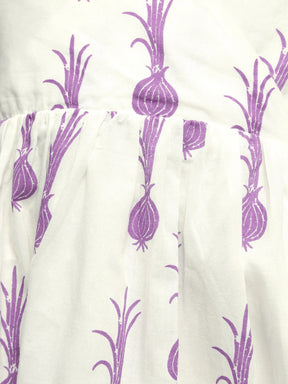 Turnip Flared Cotton Long Top & Skirt Set