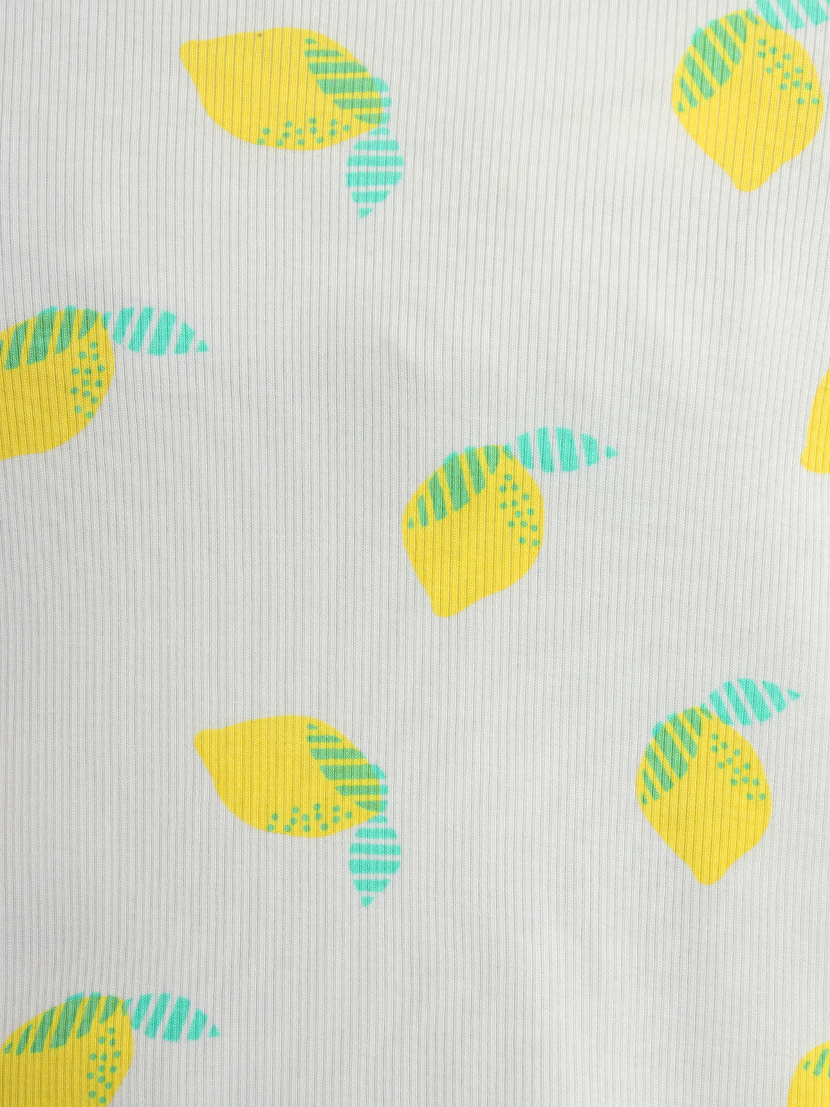 Girls Lemon Print Top & Denim Set