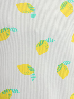 Girls Lemon Print Top & Denim Set