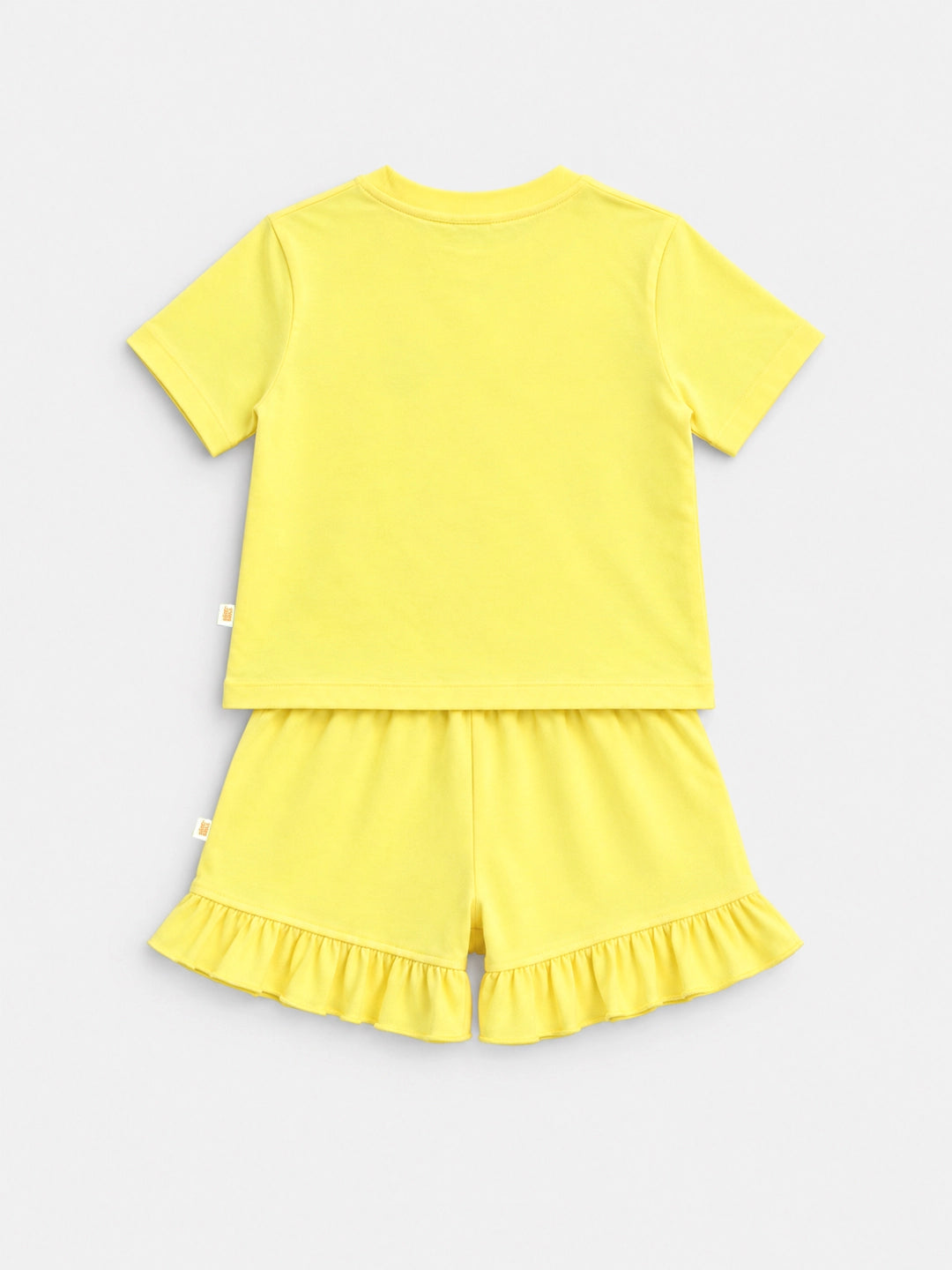 Playful Yellow T-Shirt & Shorts Set