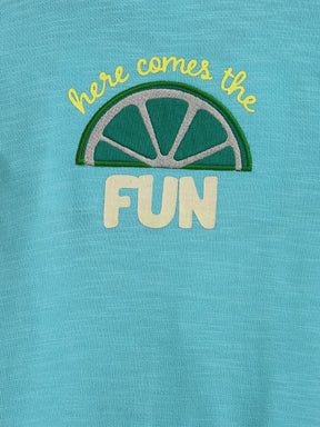 Zesty Fun Embroidered Cotton Romper