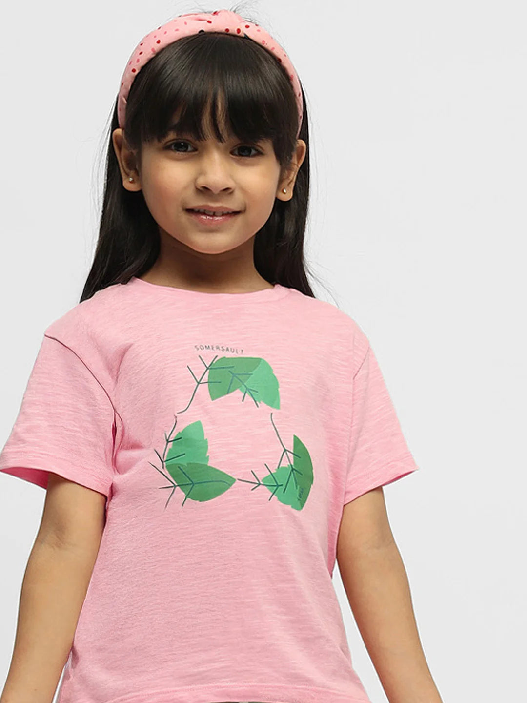 Girls Graphic T-Shirt & Solid Pants Set