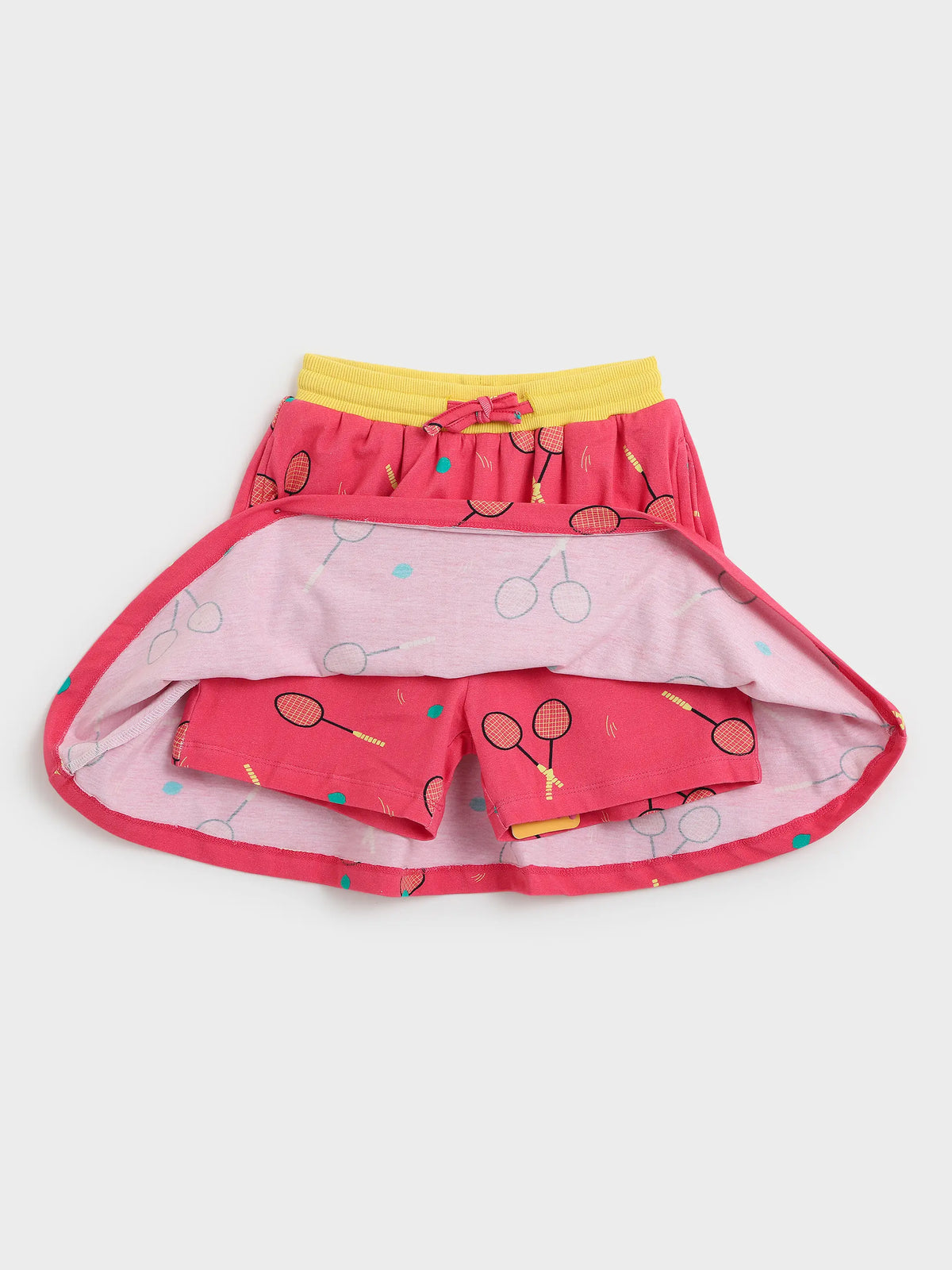 Ruffle Sleeve Top & Tennis Print Skort Co-ord Set