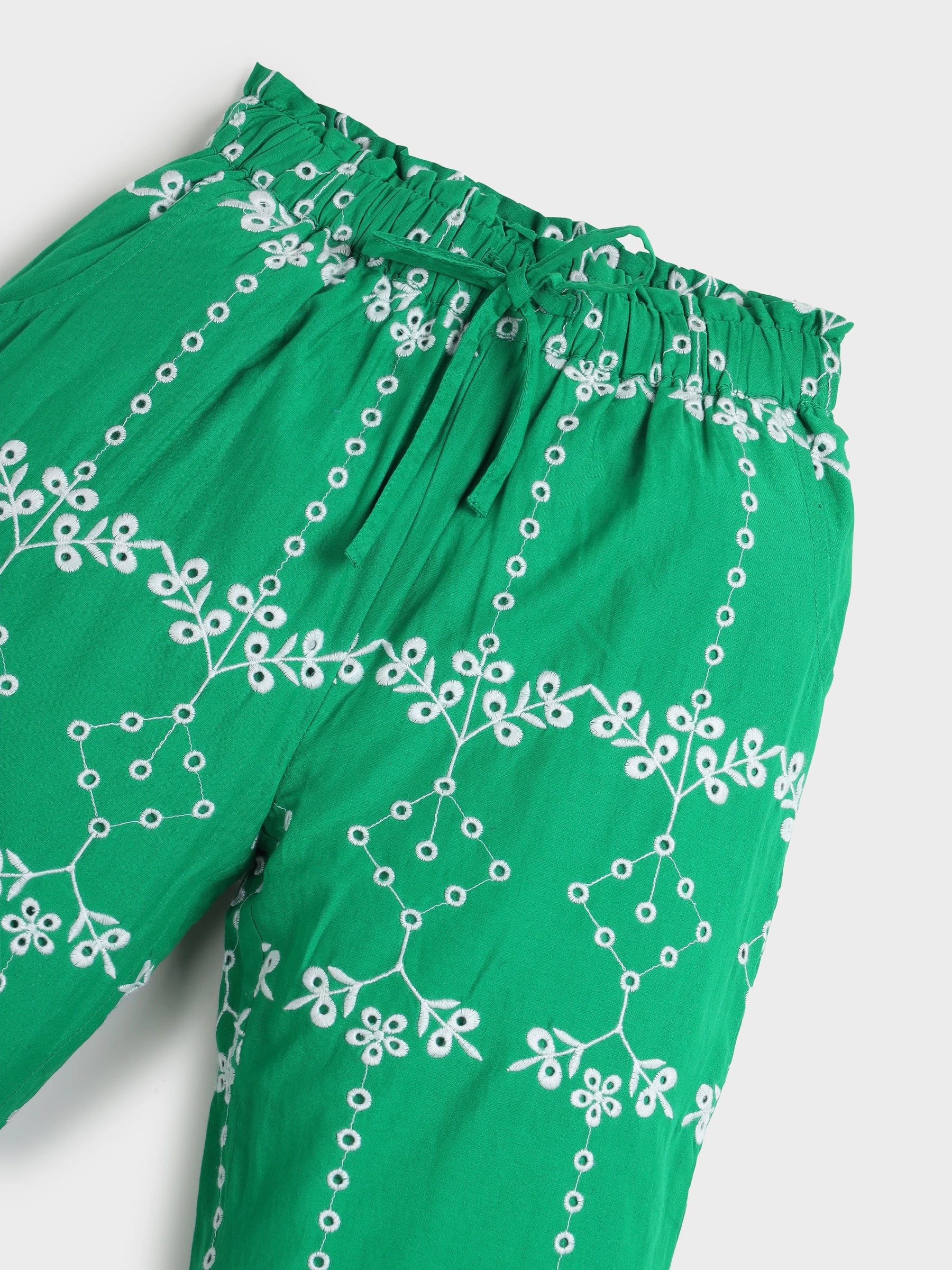 Schiffli Peplum Co-ord Set