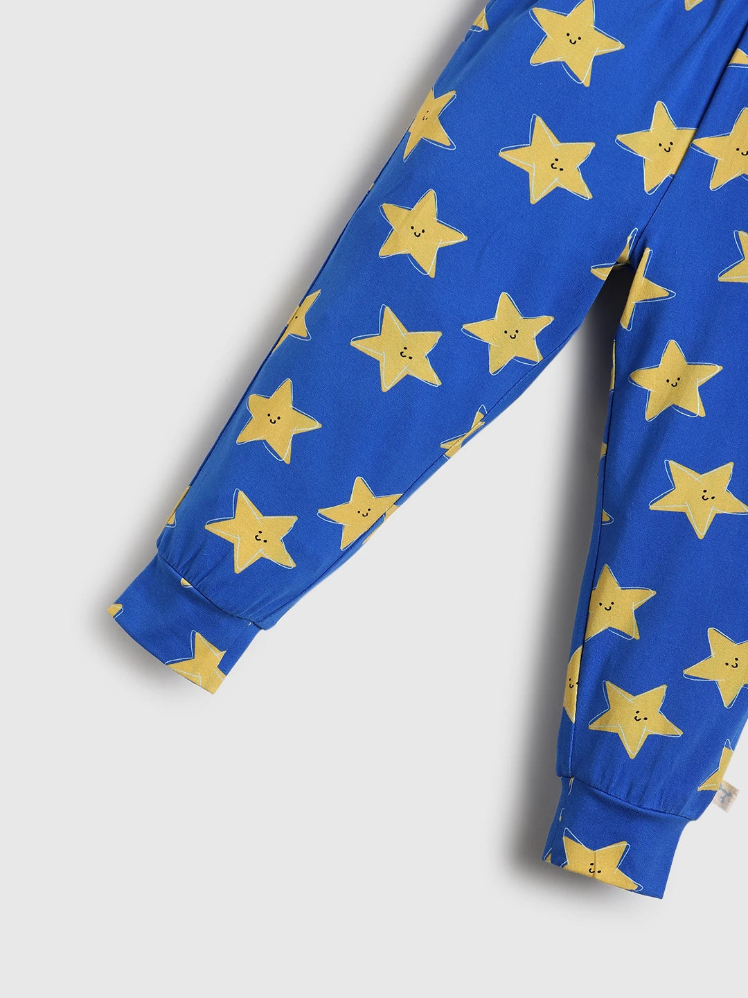 Boys Blue Cotton Printed Night Suit Set