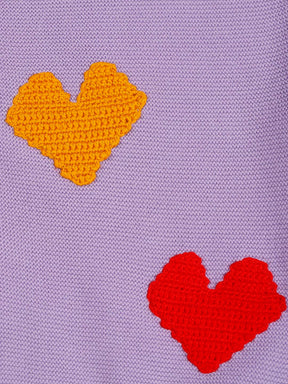 Digi Hearts Crochet Cotton Cardigan