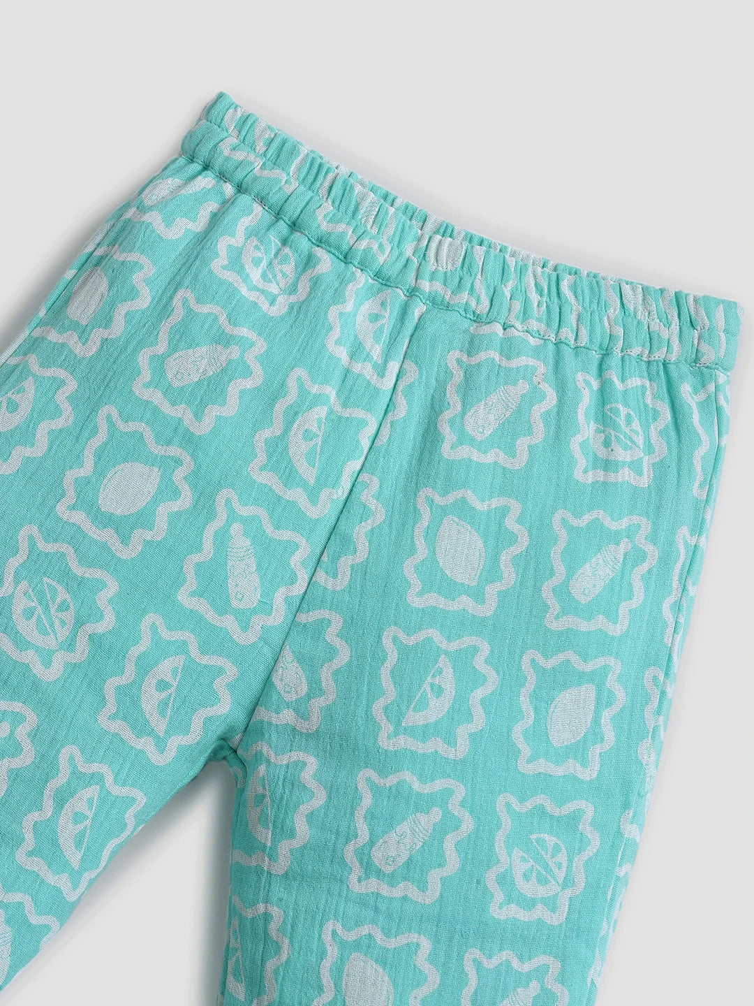 Icy Cool Lemonade Wrap Around Cotton Jhabla Set