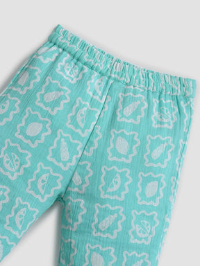 Printed Wrap Around Cotton Jhabla Set