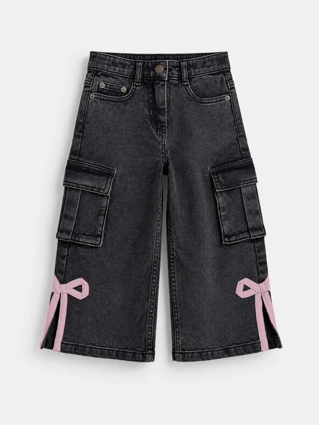 Bow Detail Cargo Denim