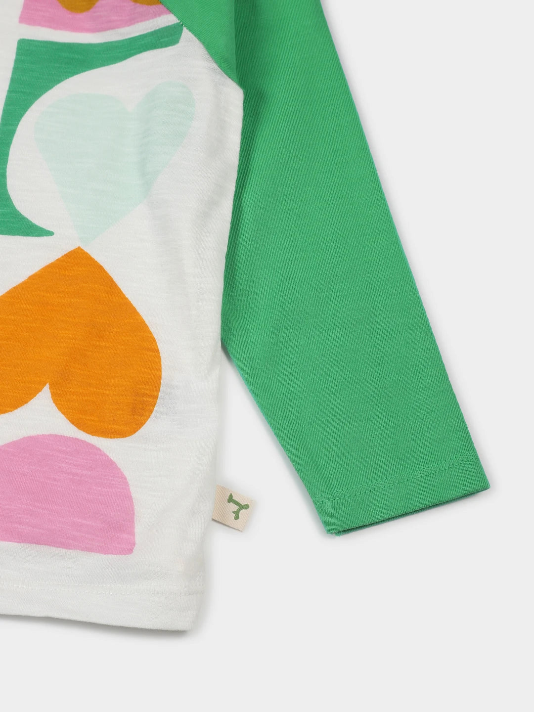 Girls Heart Print Raglan Top & Leggings Set