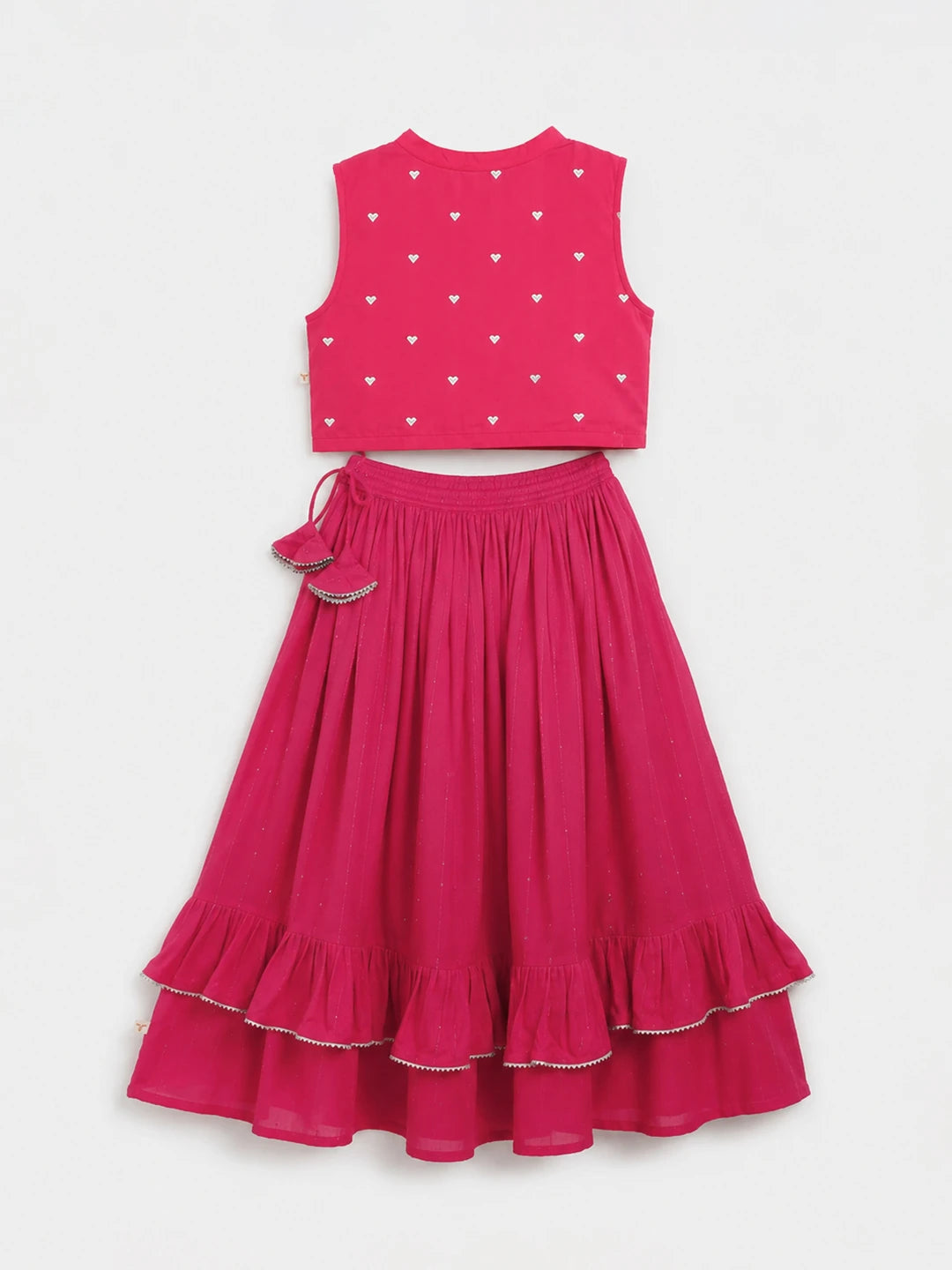 Embroidered Rayon Top Skirt Set