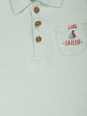 Little Sailor Cotton Bodysuit- Pack of 2