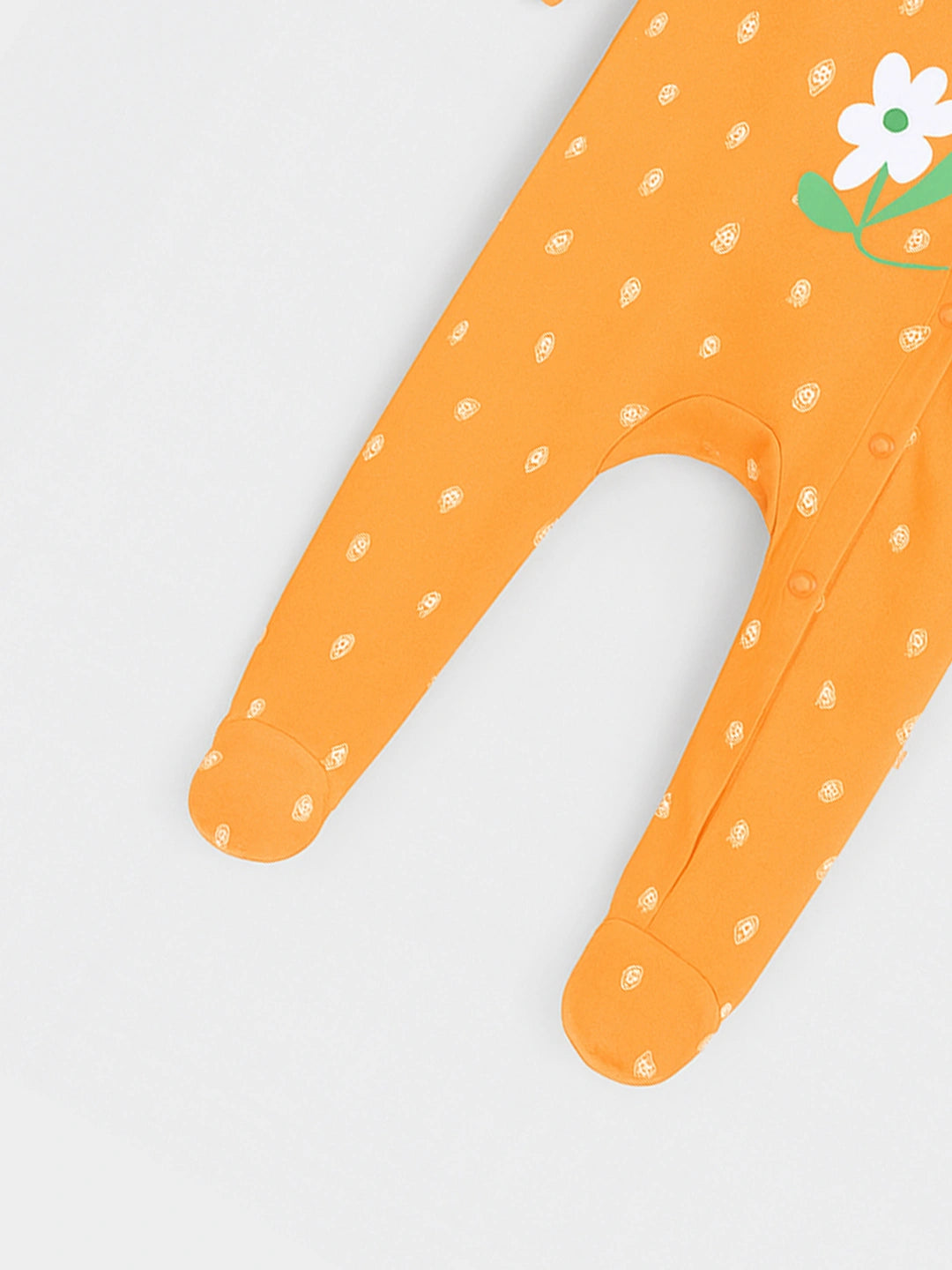 Zesty Orange Printed Sleepsuit