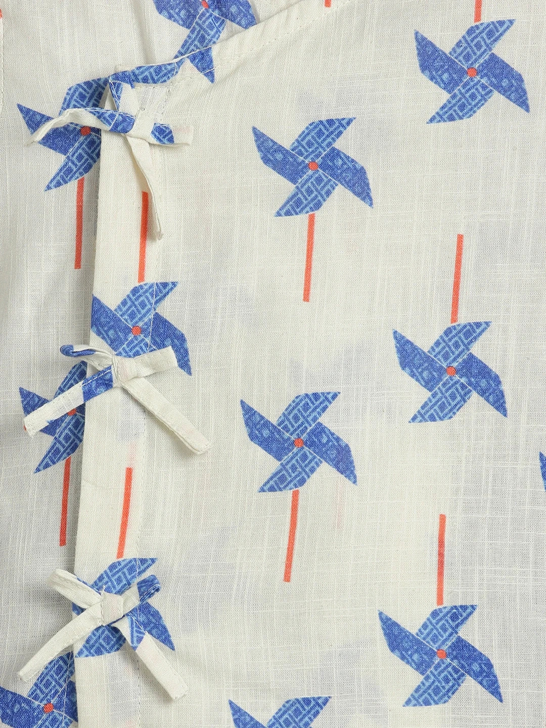 Printed Wrap Kurta & Dhoti Set