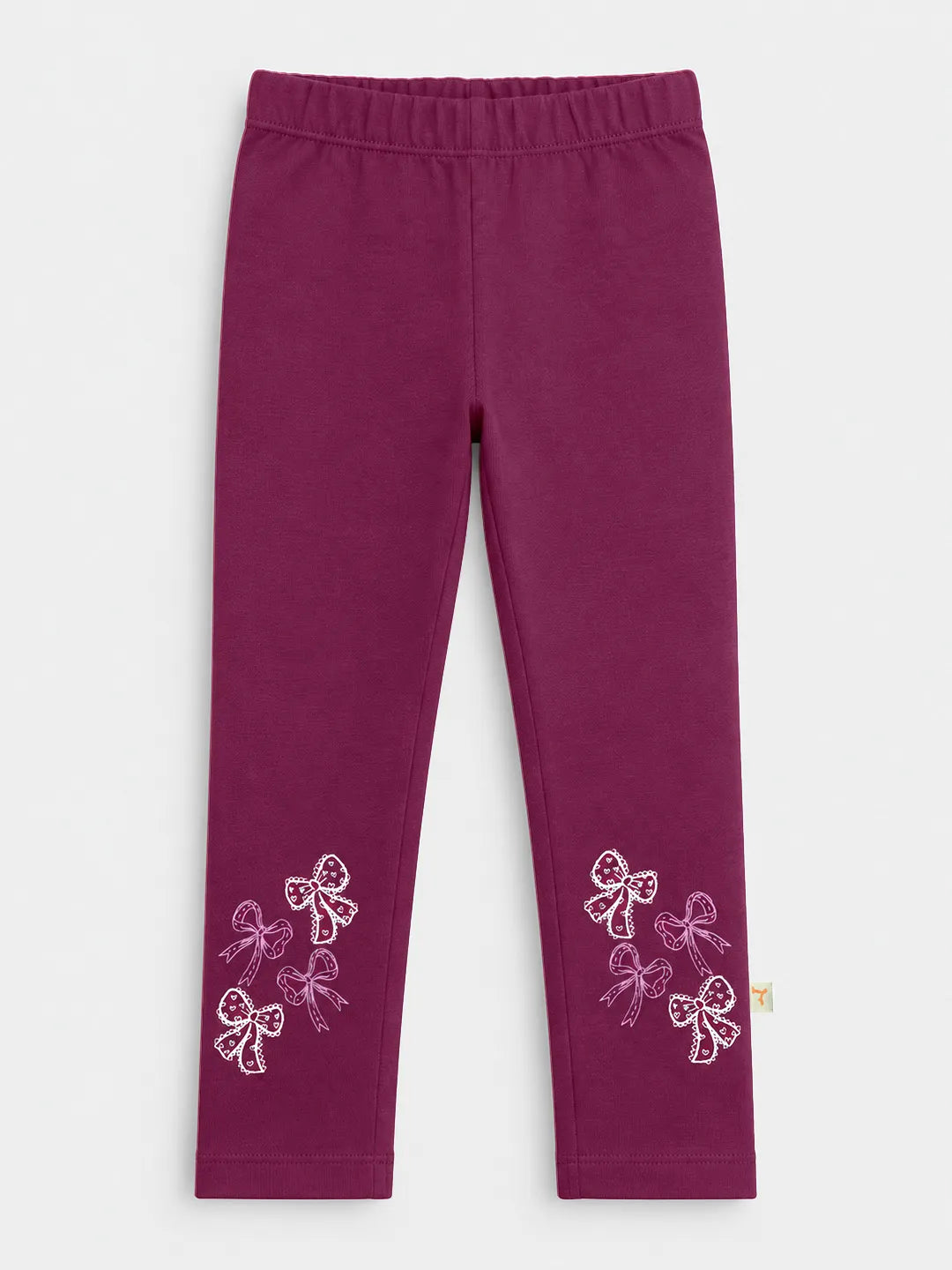 Printed Bow Detail Leggings