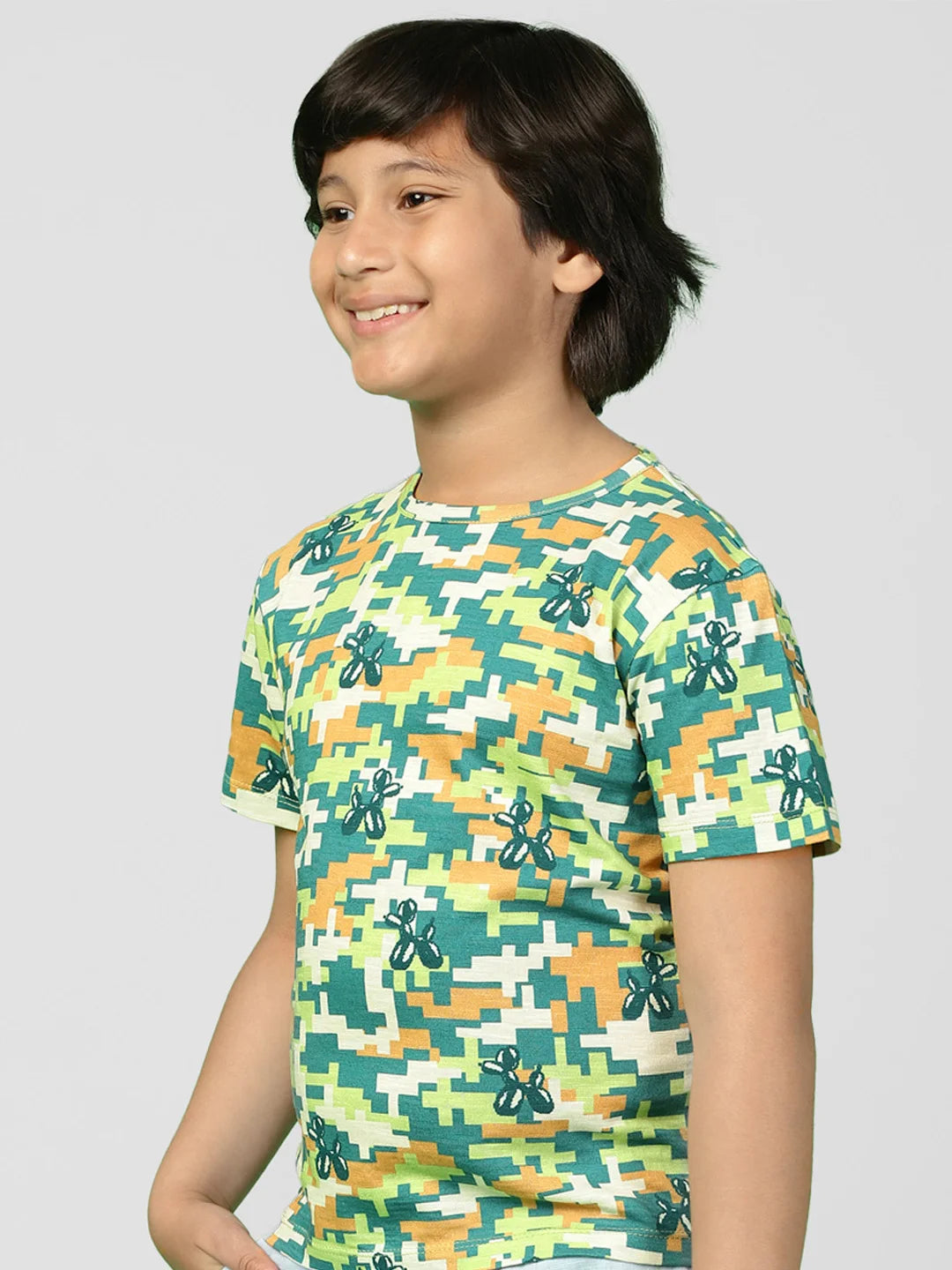 Boys Camo Print T-Shirt & Cargo Set