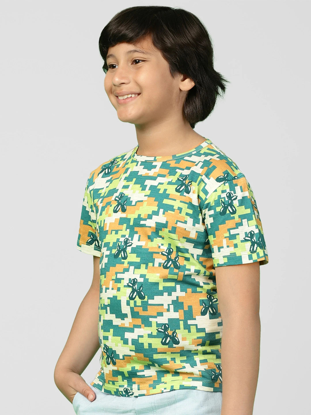 Boys Camo Print T-Shirt & Cargo Set
