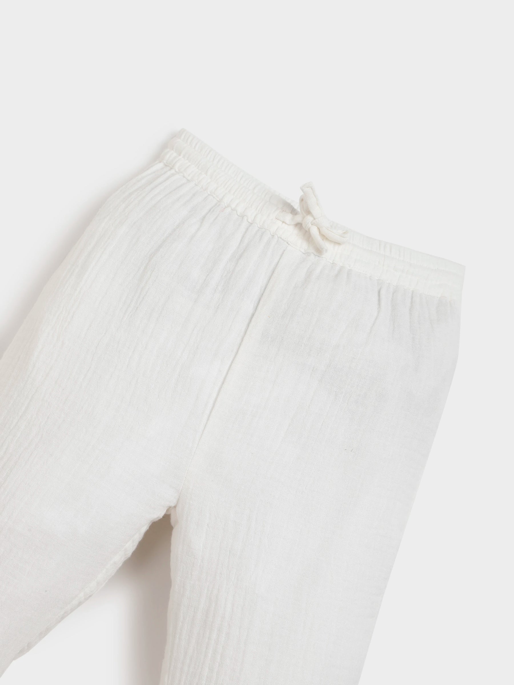 Yellow Embroidered Wrap Top Pant Set