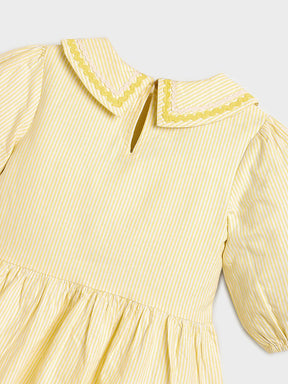Girls Collar Detail Top & Denim Co-Ord Set