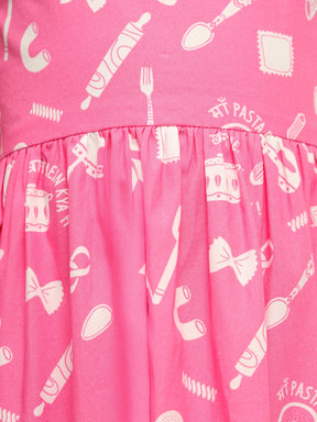 Baking Tool Cotton A-Line Dress