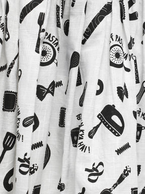 Kitchen Tools Cotton A-Line Skirt