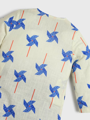 Pinwheel Printed Kurta Pajama Set