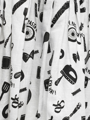 Kitchen Tools Cotton A-Line Skirt