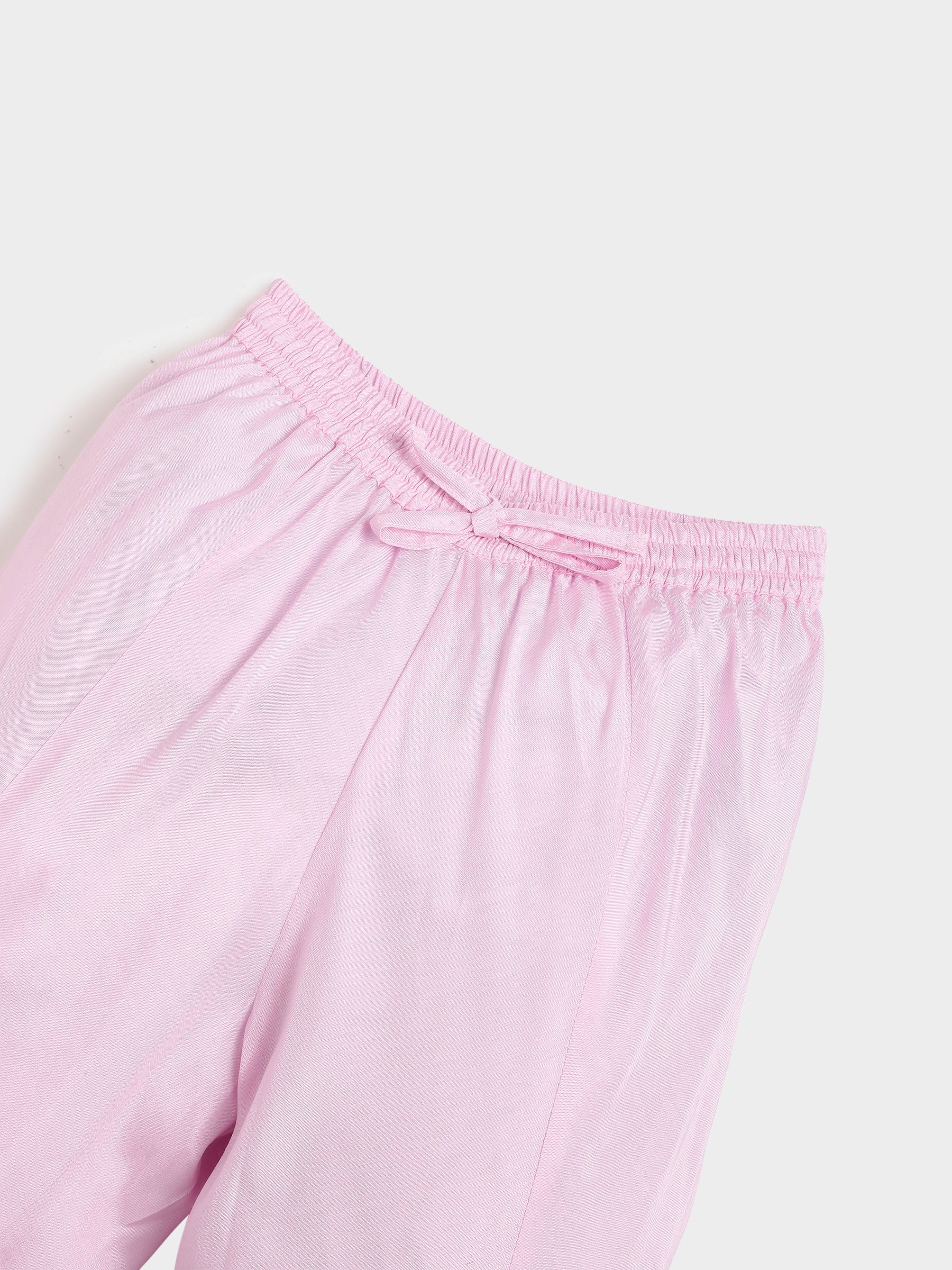 Tassel Twirl Pink Angrakha & Petal Pant Set