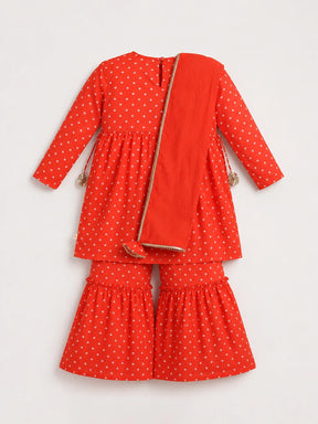 3 Piece Kurta Sharara Set