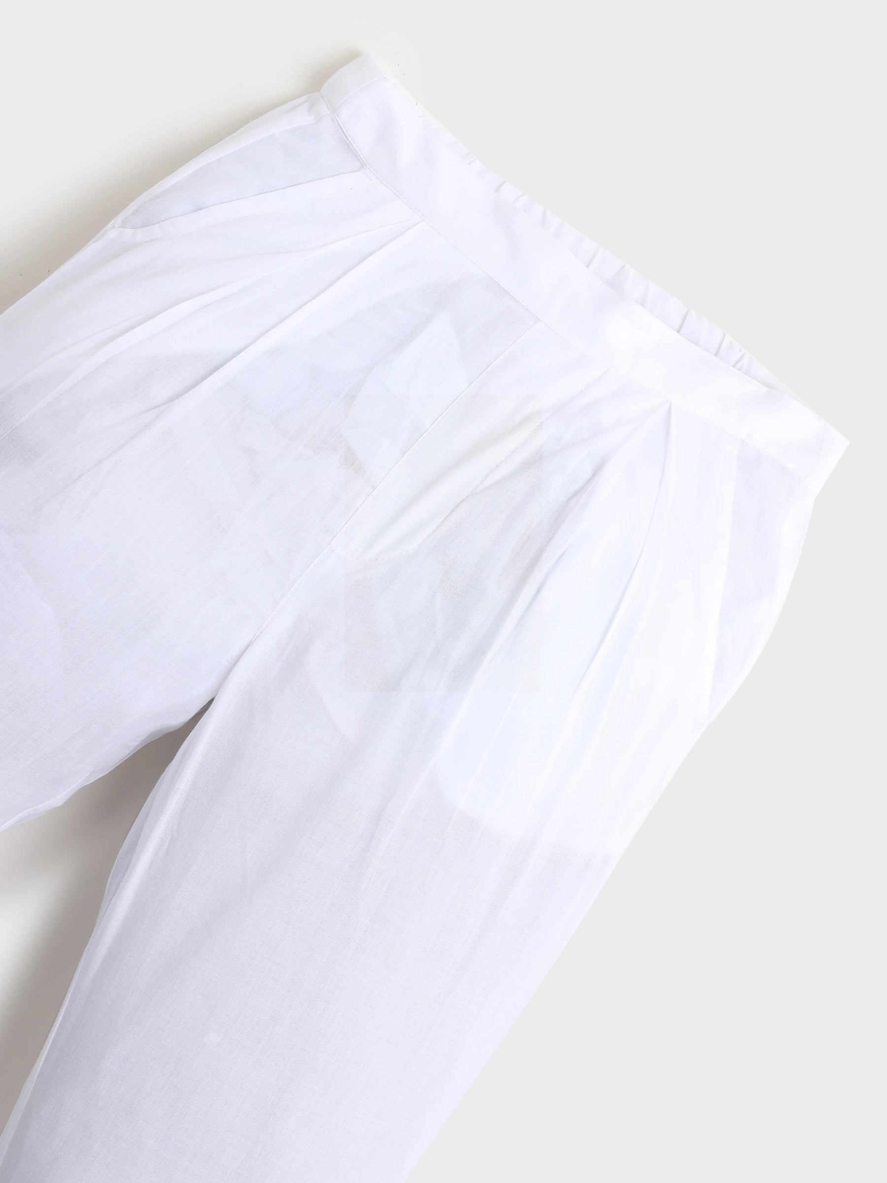 White Kurta Pajama With Black Jacket Set