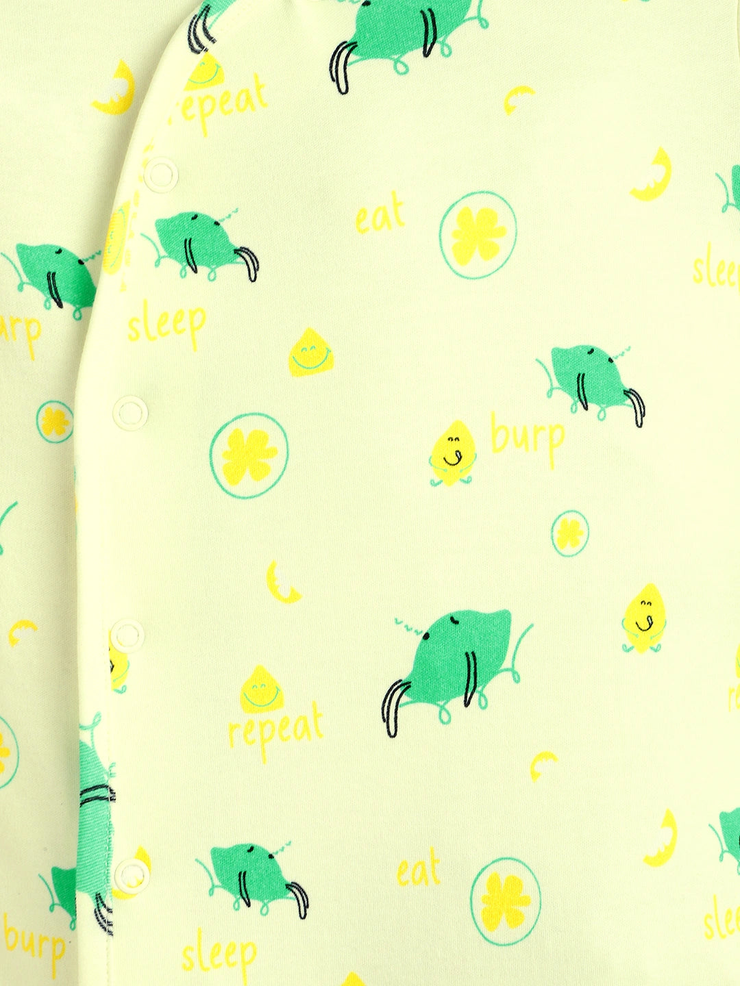 Snuggle Fit Printed Cotton Sleepsuit - Footed