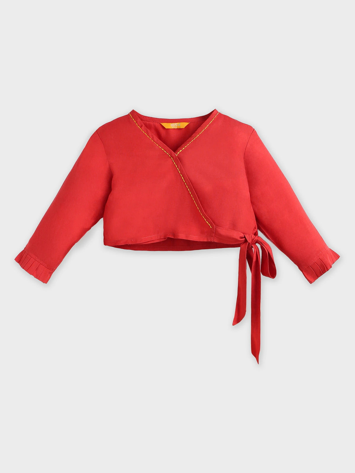 Festive Twirl Wrap Top and Skirt Set