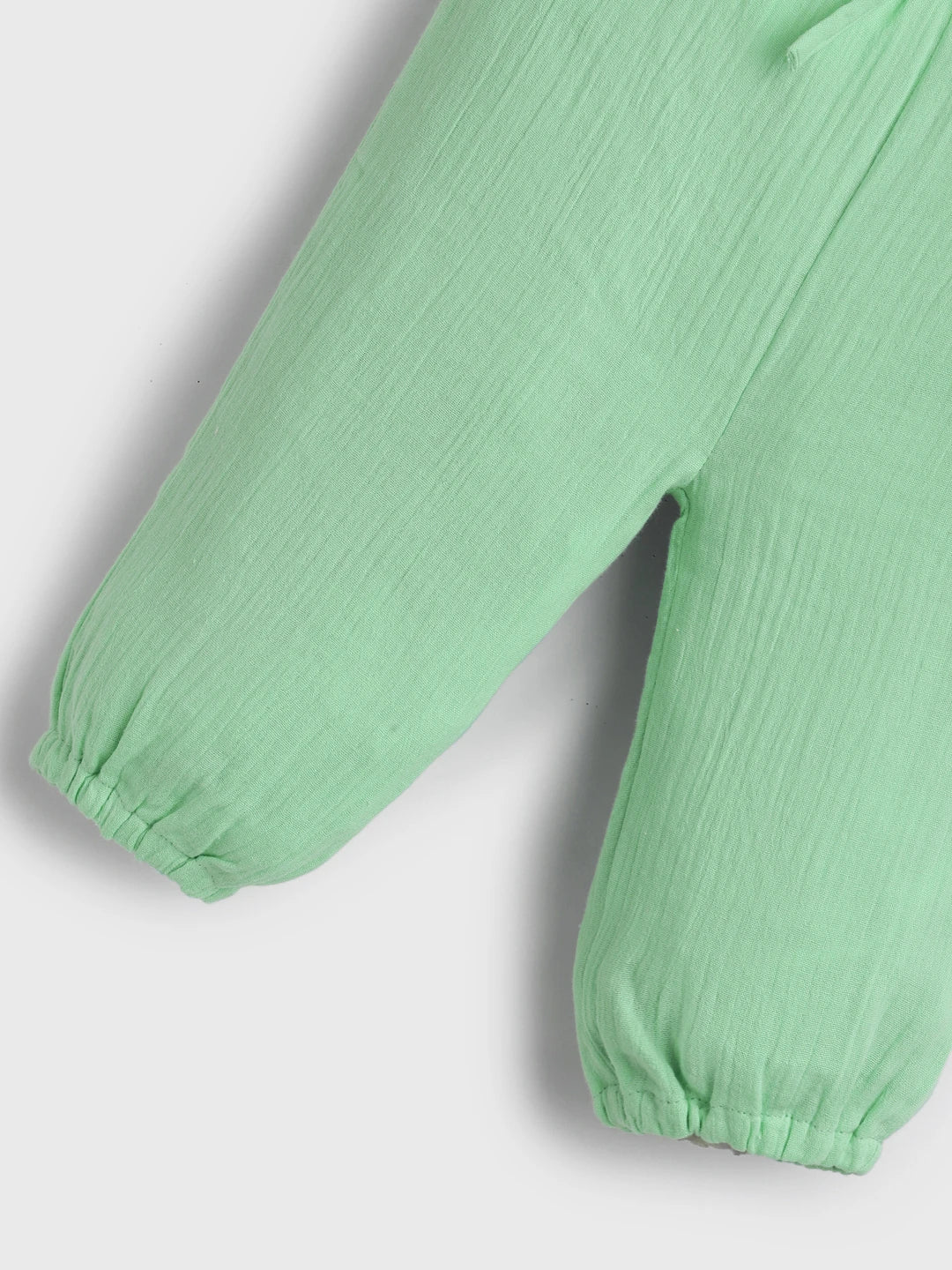 Minty Wraparound Cotton Jhabla Set