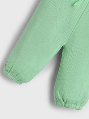 Minty Wrap Around Cotton Jhabla Set